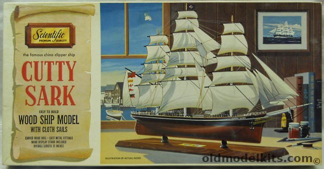 Scientific Cutty Sark with Sails - 15 Inch Long, 174 plastic model kit
